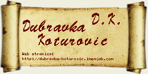 Dubravka Koturović vizit kartica